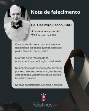 Faleceu padre Casimiro Facco, SAC