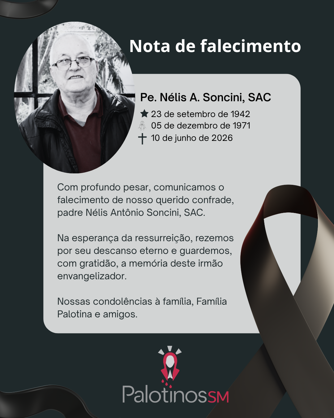 Padre Nélis Antônio Soncini (1942-2026)