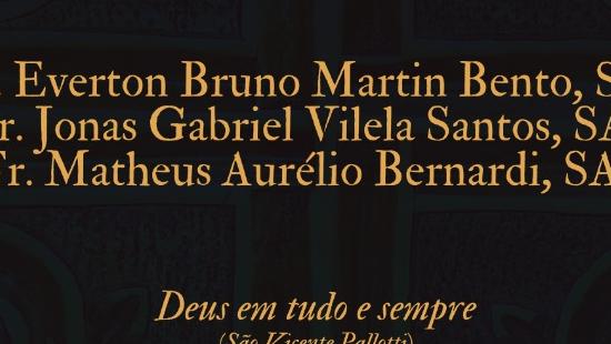 Vem aí três Consagração Perpétua na Sociedade do Apostolado Católico